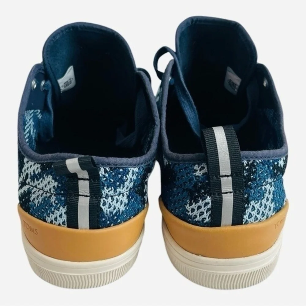 TOMS Travel Lite Men’s Casual Lace-Up Sneakers Navy Grey Tan Camo Size 12
